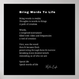 詩の壁のアートのポスターに単語を持ち込む ポスター