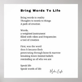 詩の壁アートのポスターのデコール ポスター