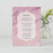 詩の女の子の赤ん坊が感謝していシャワーを浴びる-バラ金ゴールド サンキューカード (スタンド正面)