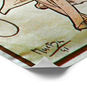 詩の寓話アールヌーボーポスター ポスター (角)