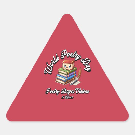 詩の形のビジョン。世界詩祭 三角形シール (正面)