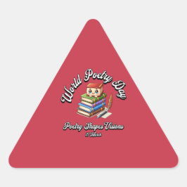 詩の形のビジョン。世界詩祭 三角形シール