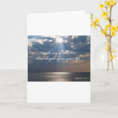 詩の感動的光線 カード (黄色い花)