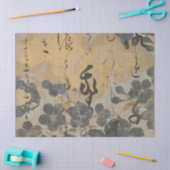 詩の日本の金ゴールド絵画銀さくらんぼの花 薄葉紙 (クラフト)