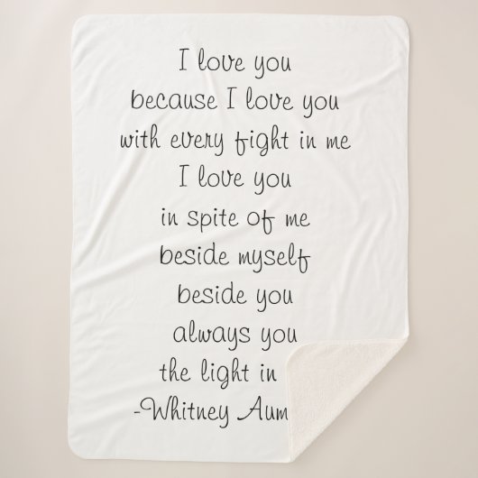 詩の毛布 シェルパブランケット (正面)