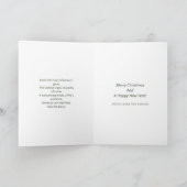 詩の水の色スカンジウィンタークリスマスリース シーズンカード (内部)