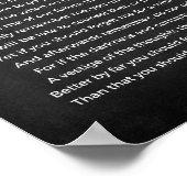 詩の白黒のポスターを覚える ポスター (角)