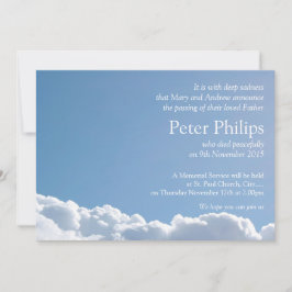 詩の葬儀の発表と平和な空2 招待状