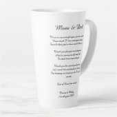 詩の親の花婿結婚の感謝の贈り物 カフェラテマグ (右アングル)