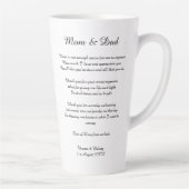 詩の親の花婿結婚の感謝の贈り物 カフェラテマグ (右)