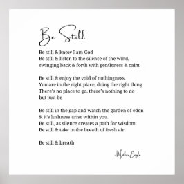 詩の詩の白黒ウォールアートを知っている ポスター