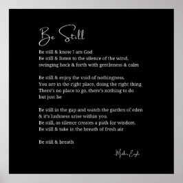 詩の詩の白黒ウォールアートを知っている ポスター