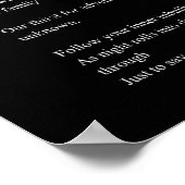 詩の詩の白黒ウォールアートデコルを発生 ポスター (角)