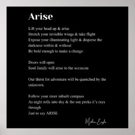 詩の詩の白黒ウォールアートデコルを発生 ポスター