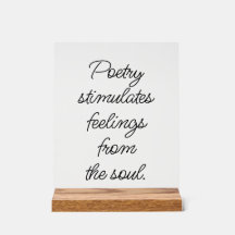 詩はアクリルの徴候を刺激する