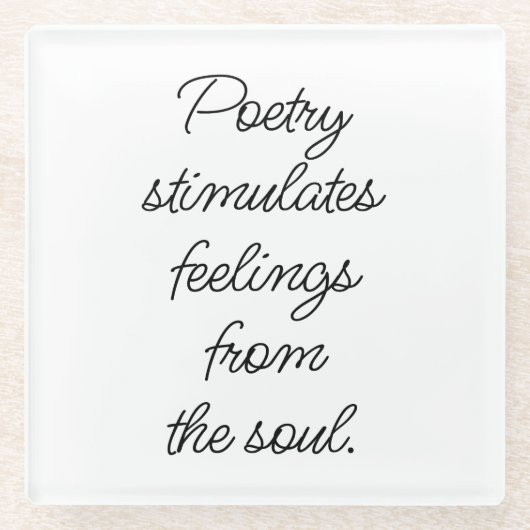 詩はガラスのコースターを刺激する ガラスコースター (正面)