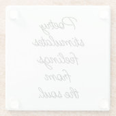 詩はガラスのコースターを刺激する ガラスコースター (裏面)