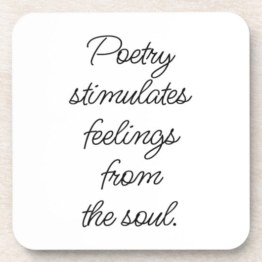 詩はプラスチック懸命を刺激する コースター (正面)