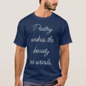 詩は基本的な暗いTシャツを連想 Tシャツ (正面)