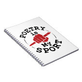 詩は私のスポーツ詩人の詩の作家である ノートブック (右側)