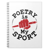 詩は私のスポーツ詩人の詩の作家である ノートブック (正面)