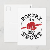 詩は私のスポーツ詩人の詩の作家である ポストカード (正面/裏面)