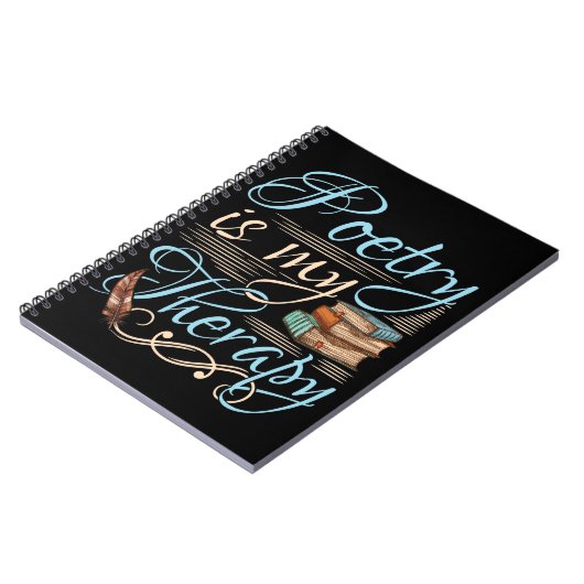 詩は私のセラピーで可愛い詩人の詩の作家 ノートブック (左側)