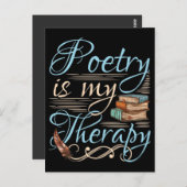 詩は私のセラピーで可愛い詩人の詩の作家 ポストカード (正面/裏面)