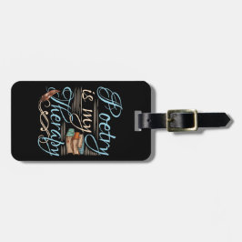 詩は私のセラピーで可愛い詩人の詩の作家 ラゲッジタグ