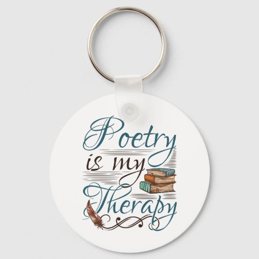 詩は私のセラピー詩人の詩の作家だ キーホルダー (正面)