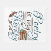 詩は私のセラピー詩人の詩の作家だ フリースブランケット (正面(横))