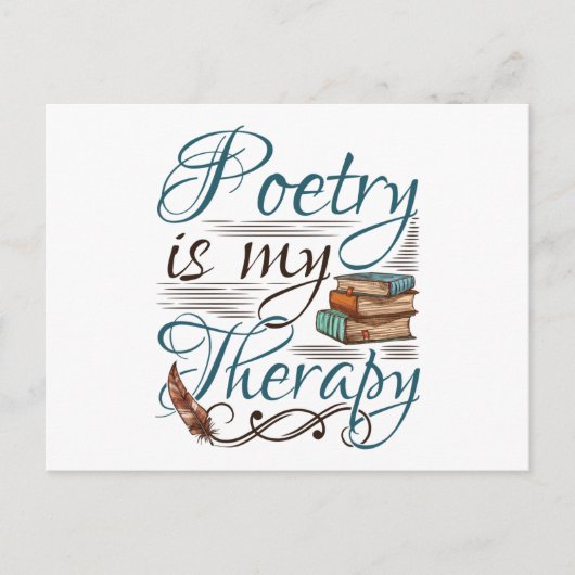 詩は私のセラピー詩人の詩の作家だ ポストカード (正面)