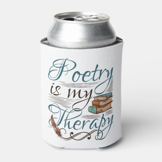 詩は私のセラピー詩人の詩の作家だ 缶クーラー (缶正面)