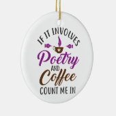 詩もしやコーヒーが入る セラミックオーナメント (右)