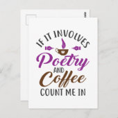 詩もしやコーヒーが入る ポストカード (正面/裏面)