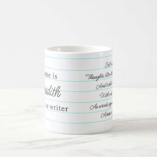 詩やる気を起こさせる私は作家のパーソナライズされたマグカップ コーヒーマグカップ (中央)