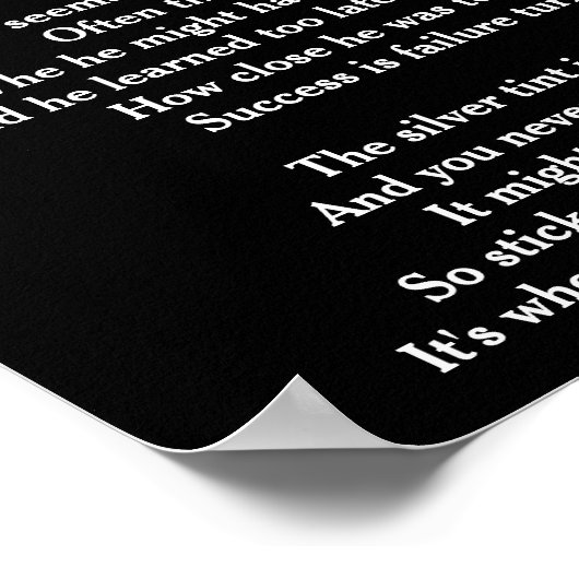 詩をやめ禁止 – ポスター (角)