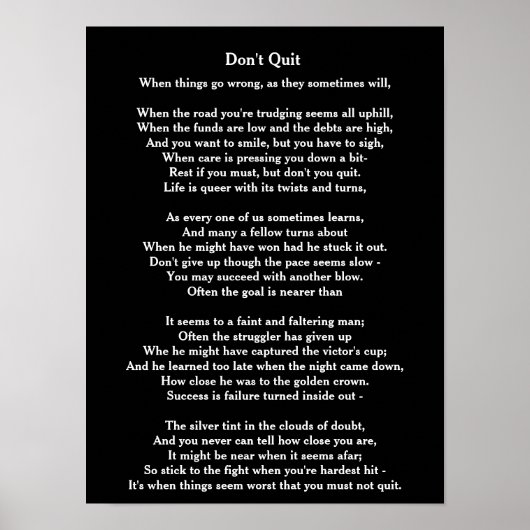 詩をやめ禁止 – ポスター (正面)