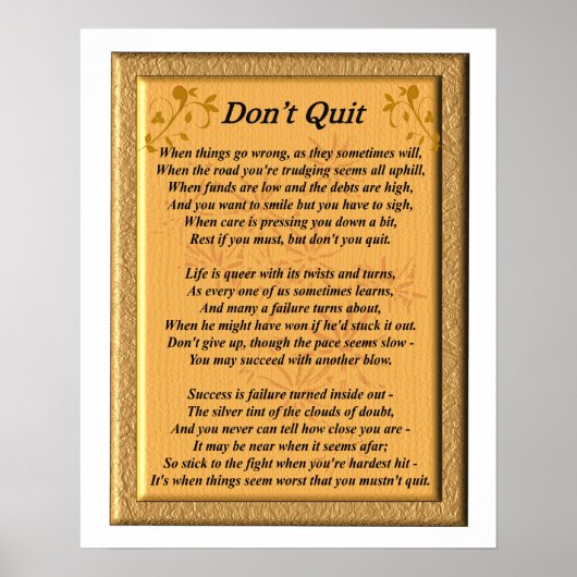 詩をやめ禁止 – ポスター (正面)