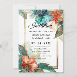 詩をバックにハイビスカス・セレナーデ・パラダイス 招待状