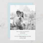 詩を愛する方法ロマンチックなヴィンテージスクリプト セーブザデート (正面/裏面)