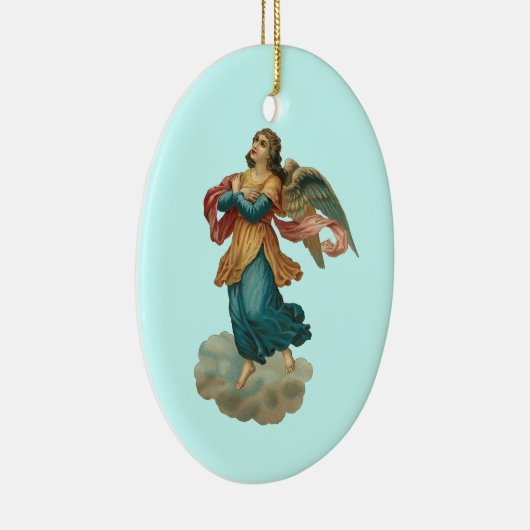 詩を持つヴィンテージの天使のオーナメント セラミックオーナメント (右)