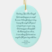 詩を持つヴィンテージの天使のオーナメント セラミックオーナメント (裏面)