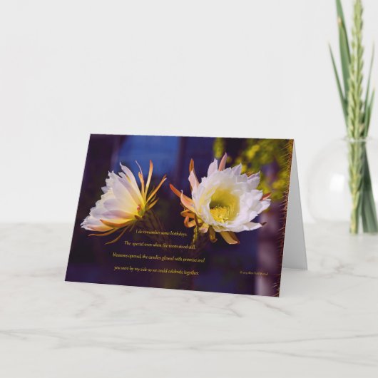 詩を持つ「姉妹#70」:キャンドルが燃えた カード (正面)