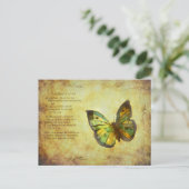 詩を書いた蝶 ポストカード (スタンド正面)
