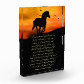 詩を書いた馬の追悼の言葉 フォトブロック (左)