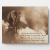 詩を歌った記念馬 フォトプラーク (正面)