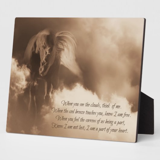 詩を歌った記念馬 フォトプラーク (側面)