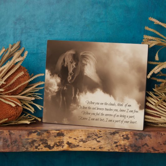 詩を歌った記念馬 フォトプラーク (側面)