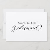 詩を添えた義理の姉へのブライズメイド提案 招待状 (正面)